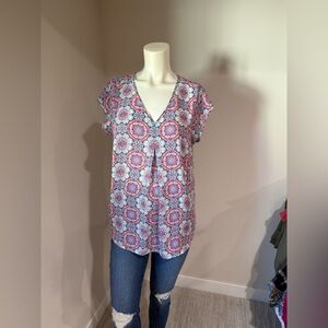Floral V-Neck Blouse